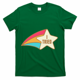 I Tried Star Award Test Day Testing Day Exam For Students T-Shirt - Green