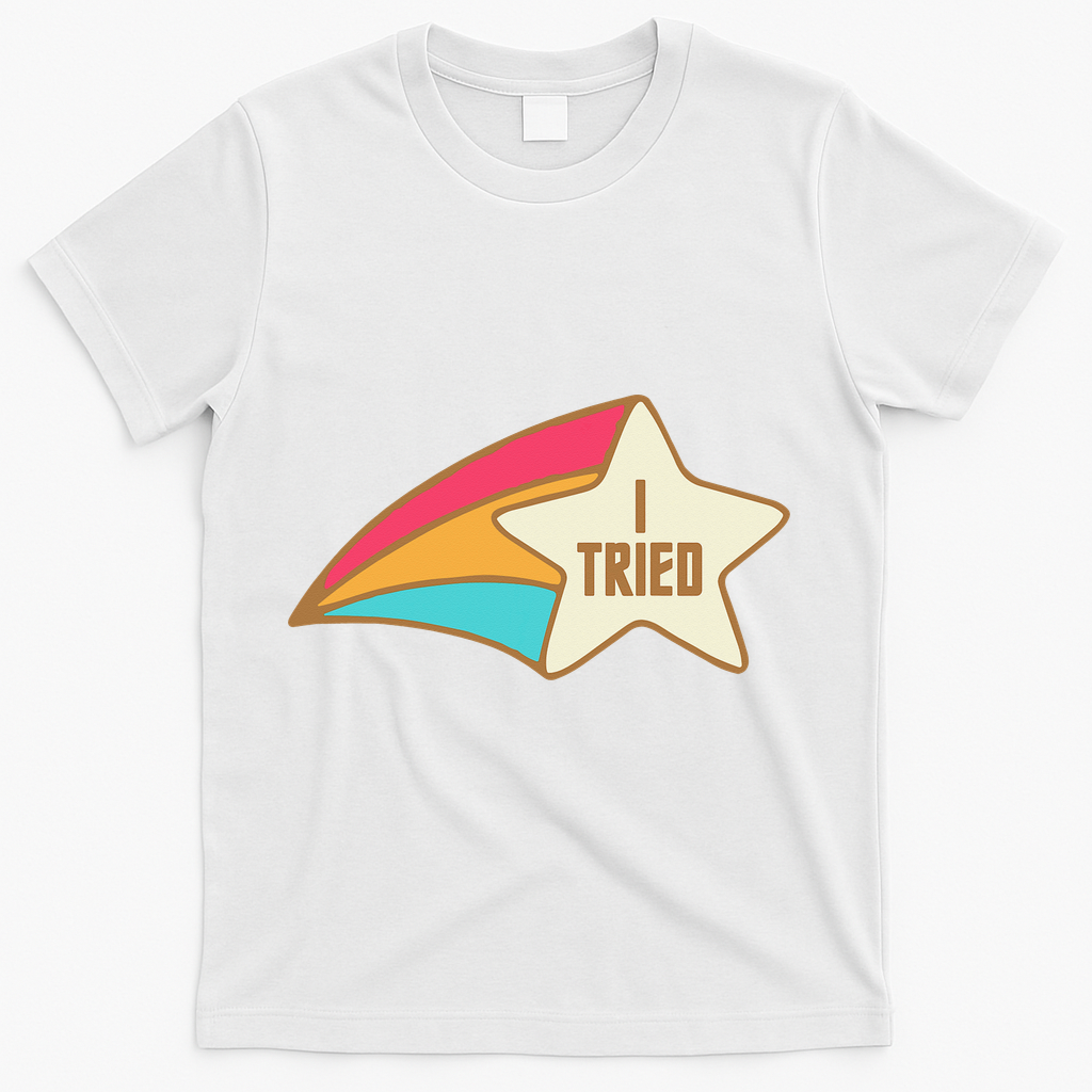 I Tried Star Award Test Day Testing Day Exam For Students T-Shirt - White