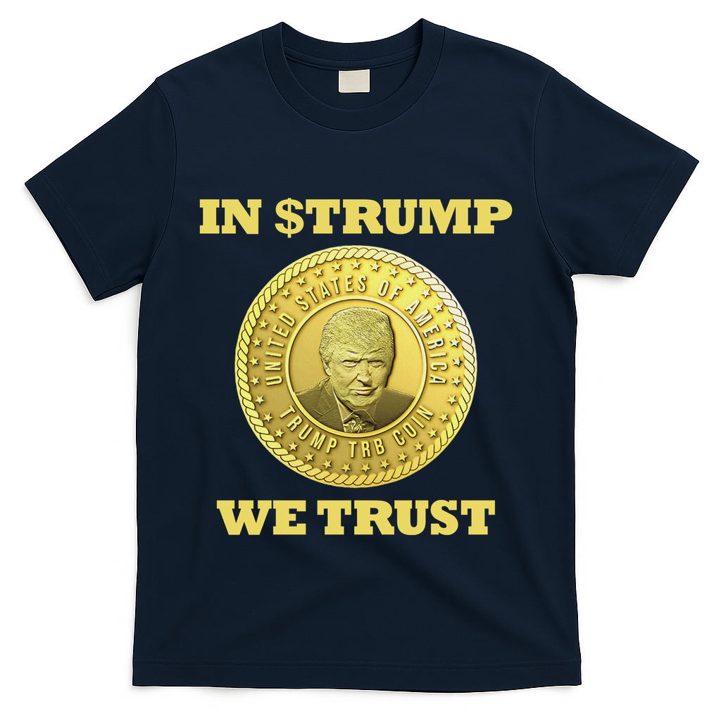 In $Trump We Trust Meme Coin T-Shirt - Navy