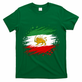 Iran Vintage Persian Lion And Sun Flag T-Shirt - Green