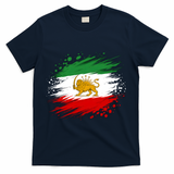 Iran Vintage Persian Lion And Sun Flag T-Shirt - Navy