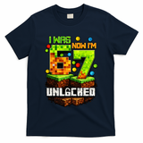 I Was 6 Now I'm 7 Pixel Game Unlocked Gamer 7th Birthday  T-Shirt