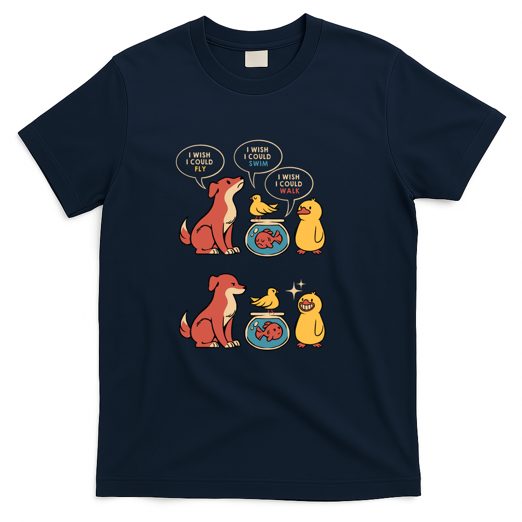 I Wish I Could... Fly Walk Swim Duck by Tobe Fonseca - Navy