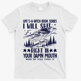 I Will Shit Right In Your Damn Mouth Bird Adult Humor T-Shirt - White
