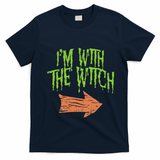 Im With The Witch Husband Halloween Costume Couple T-Shirt - Navy Blue