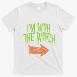 Im With The Witch Husband Halloween Costume Couple T-Shirt - White