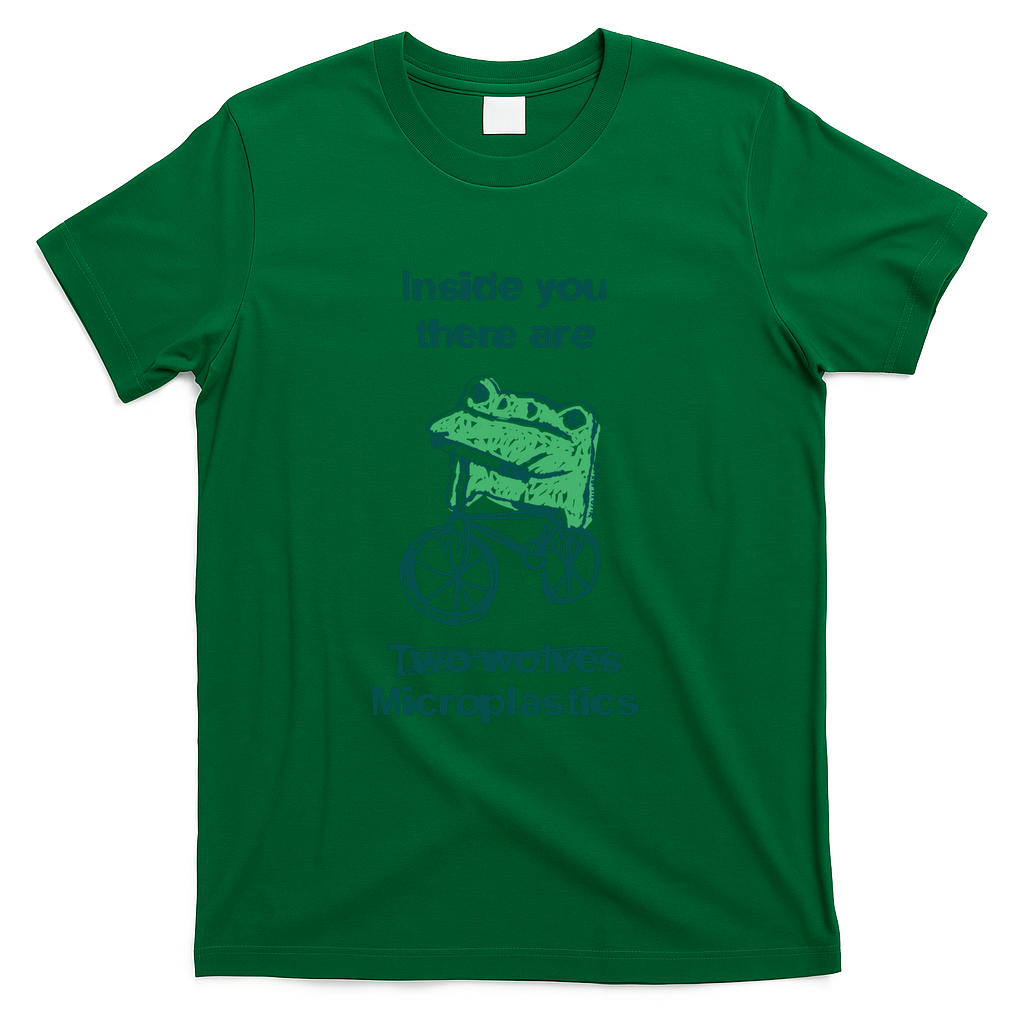 Inside you there are microplastics frog - Green