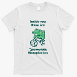 Inside you there are microplastics frog - White