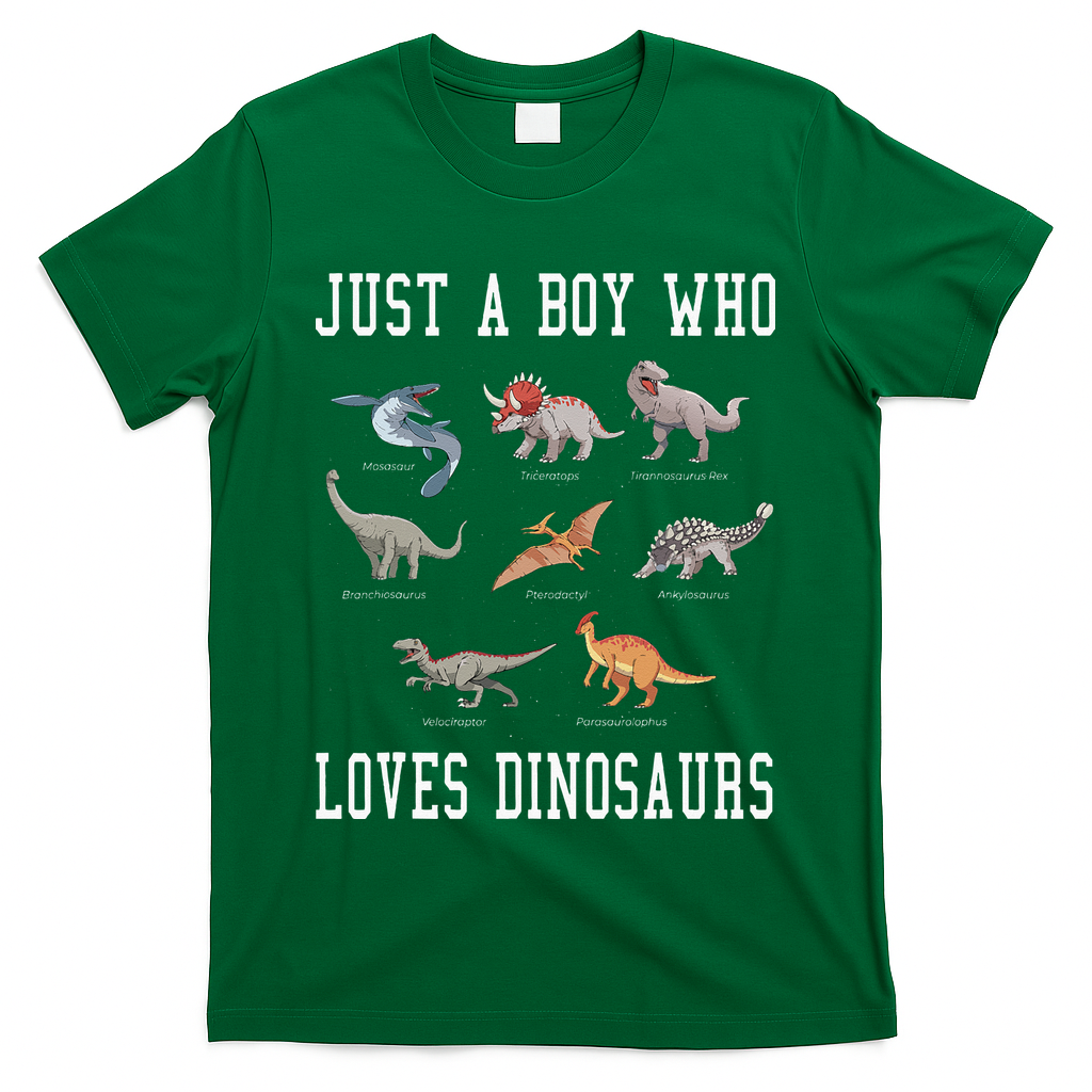 Just A Boy Who Loves Dinosaurs Gifts For Paleontologist T-Shirt