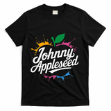 Johnny Appleseed Costume Celebrate Apples Farmer T-Shirt - Black