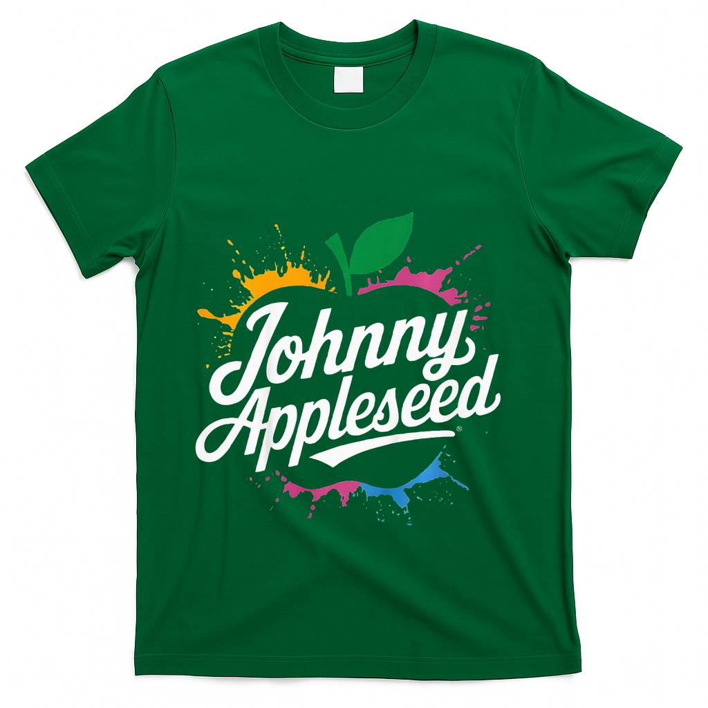 Johnny Appleseed Costume Celebrate Apples Farmer T-Shirt - Green