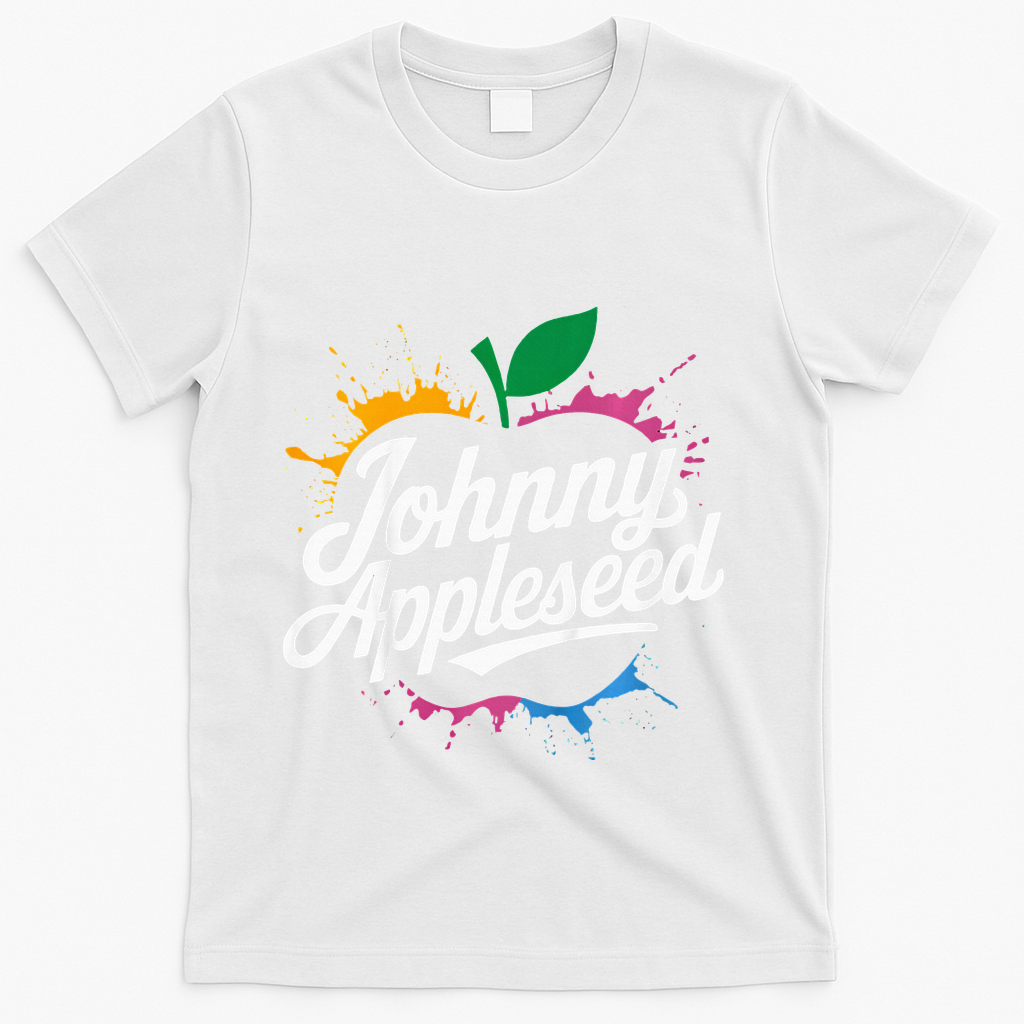 Johnny Appleseed Costume Celebrate Apples Farmer T-Shirt - White