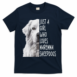 Just A Girl Who Loves Maremma Sheepdog T-Shirt - Navy Blue