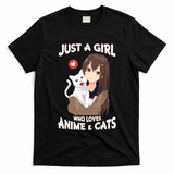 Just A Girl Who Loves Anime & Cats Cute Gifts T-Shirt