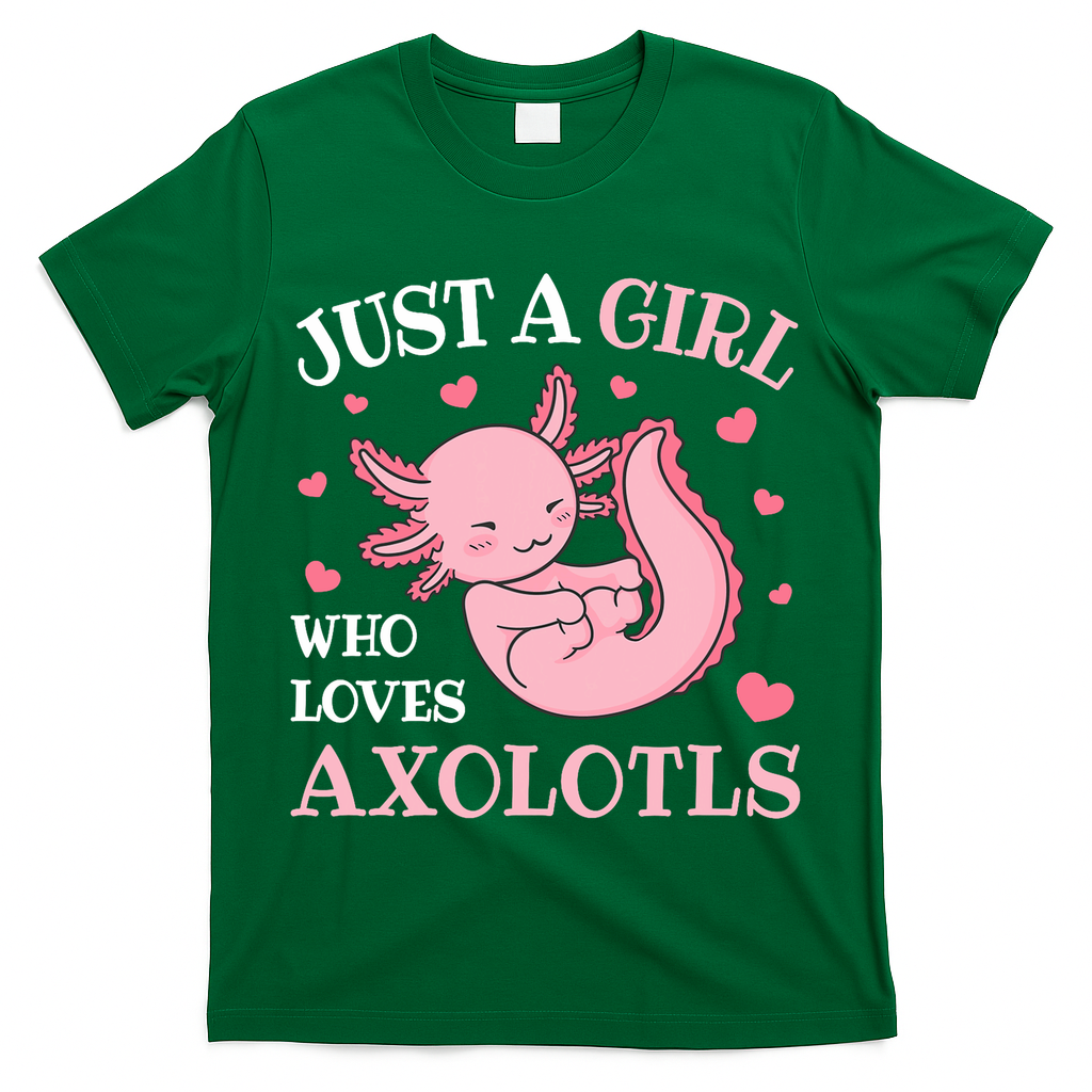Just A Girl Who Loves Axolotls Kawaii Axolotl  T-Shirt