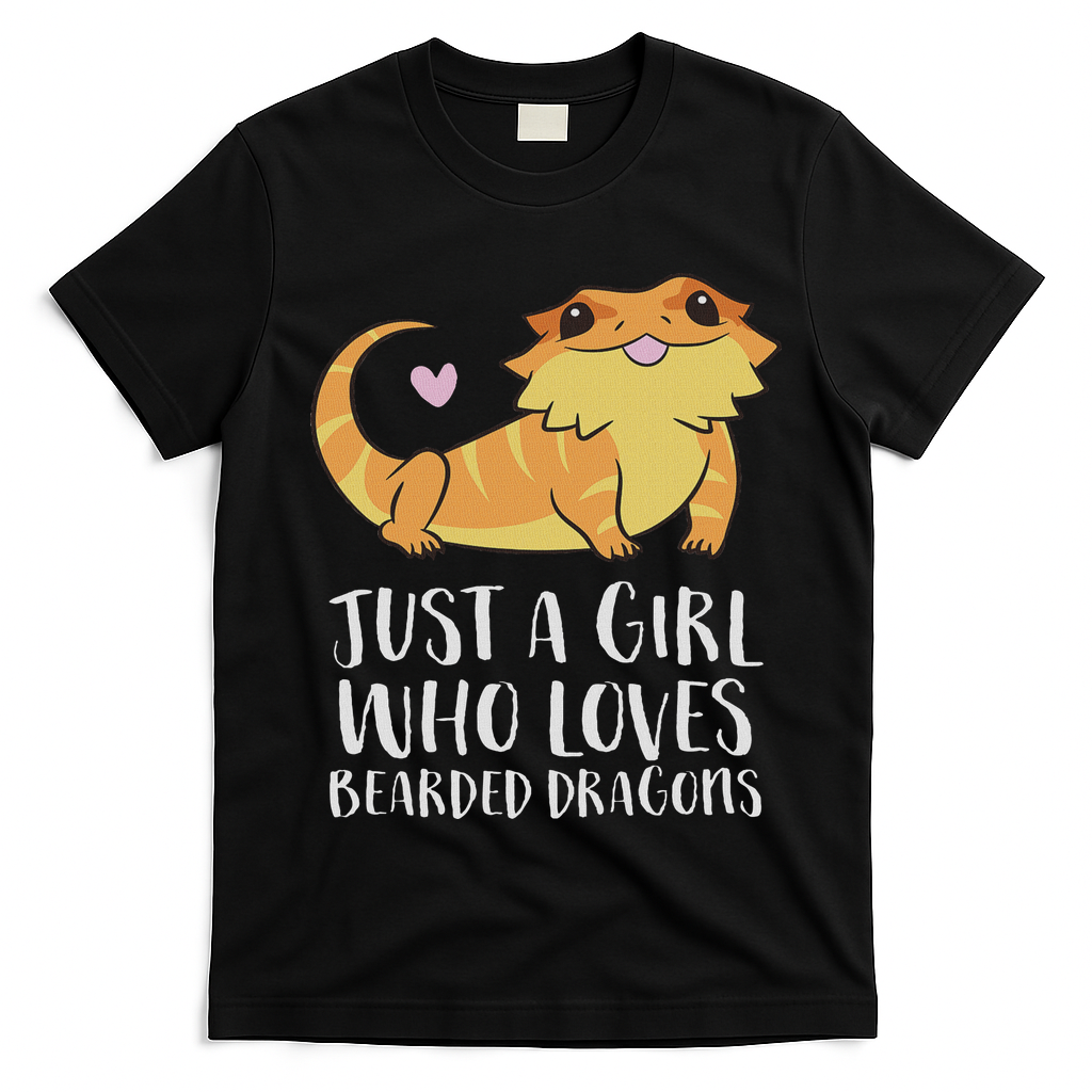 Just A Girl Who Loves Bearded Dragons Lizard Reptile T-Shirt