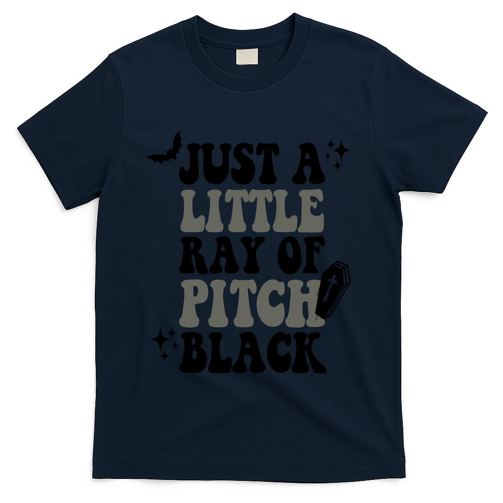 Just A Little Ray Of Pitch Black Halloween T-Shirt - Navy