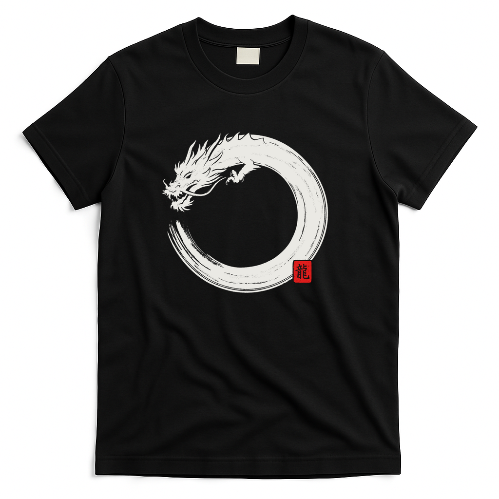 Japanese Dragon Enso Circle - Black