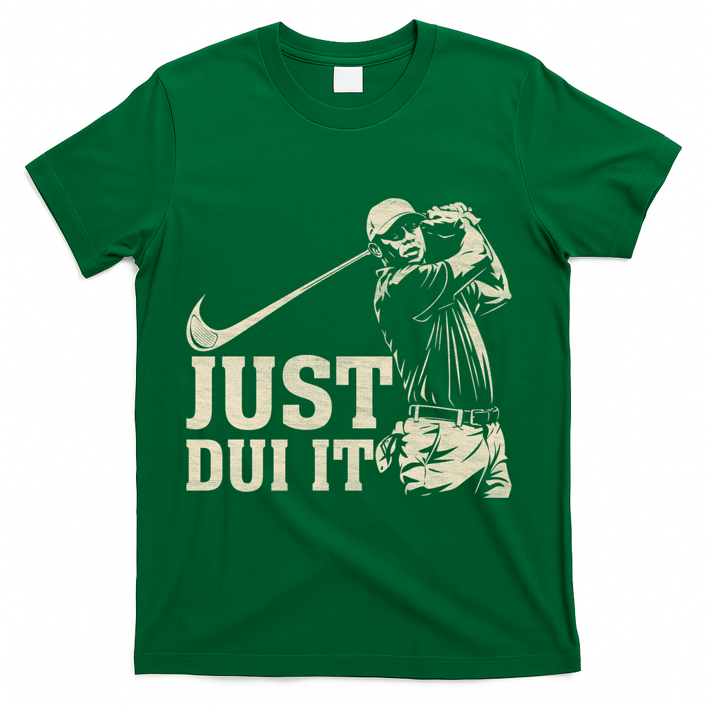 Just Dui It Funny Golf Parody T-Shirt - Green