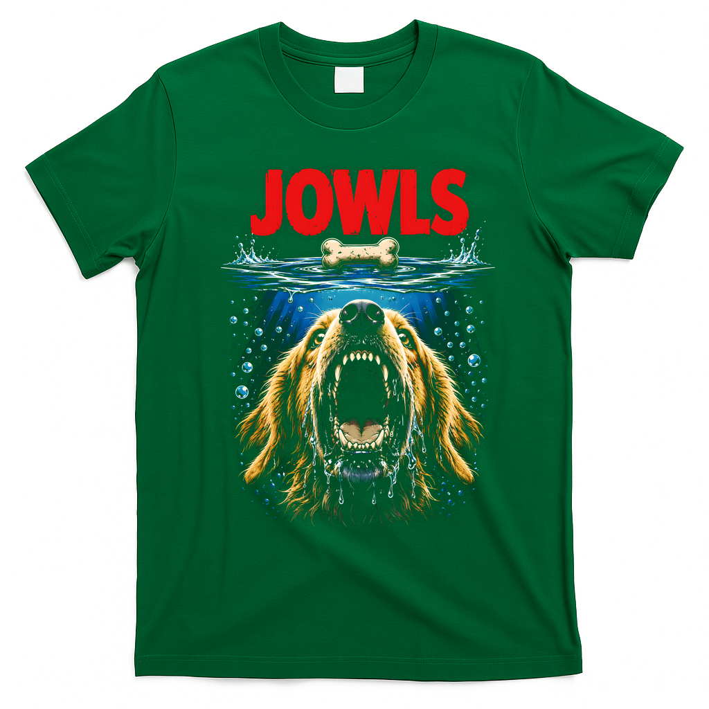 Jowls Dog Movie Parody Poster Meme T-Shirt - Irish Green