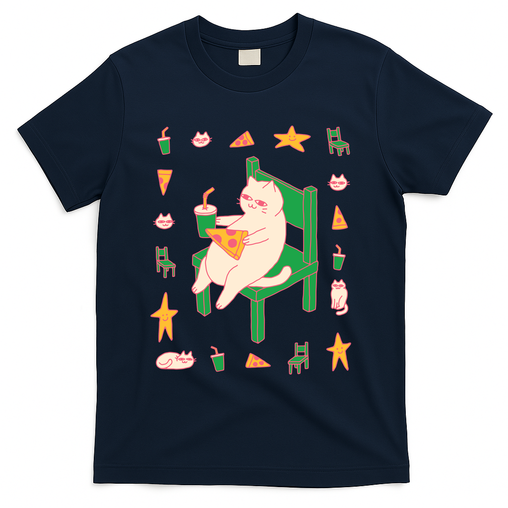 Junk Food Cat - Navy