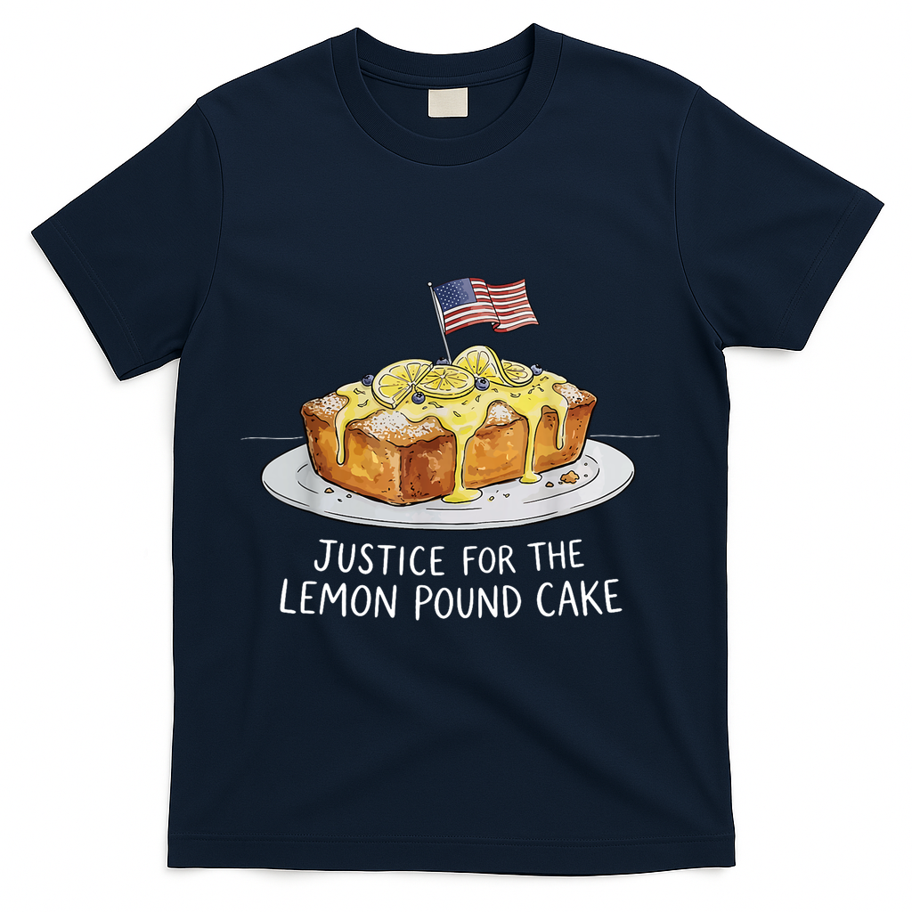 Justice For Lemon Pound Cake T-Shirt - Navy