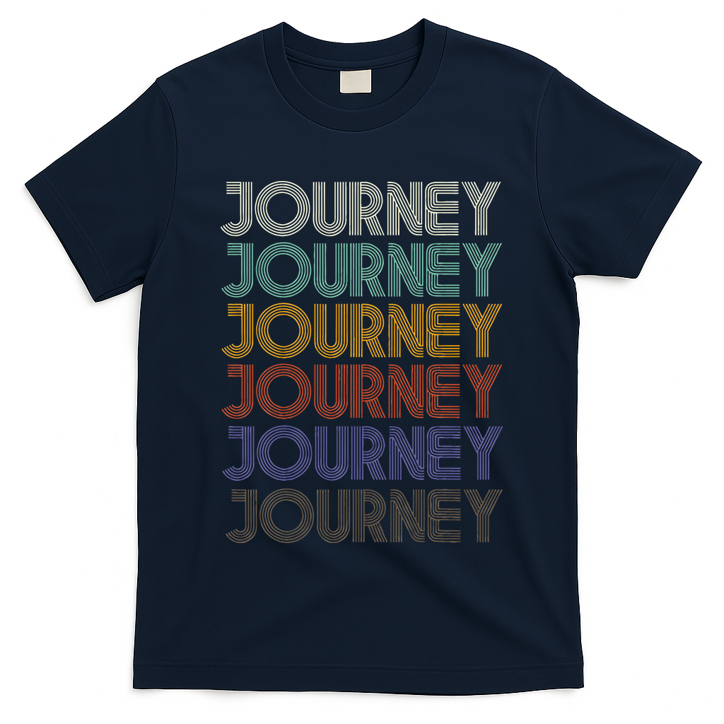 JOURNEY First Name Retro Vintage 90s Stylet T-Shirt