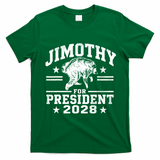 Jimothy For President 2028 Viral Racoon T-Shirt - Irish Green