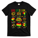 Juneteenth God Says I Am Black Freedom 1865 Christian T-Shirt - Black