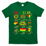 Juneteenth God Says I Am Black Freedom 1865 Christian T-Shirt - Green