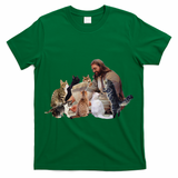 Jesus Hugs Cats Funny Cats T-Shirt