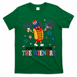 Just Here For The Wieners 4th Of July Hot Dogs 4th Of July T-Shirt - Irish Green