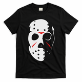 Jason Hockey Mask Halloween Friday 13th T-Shirt - Black