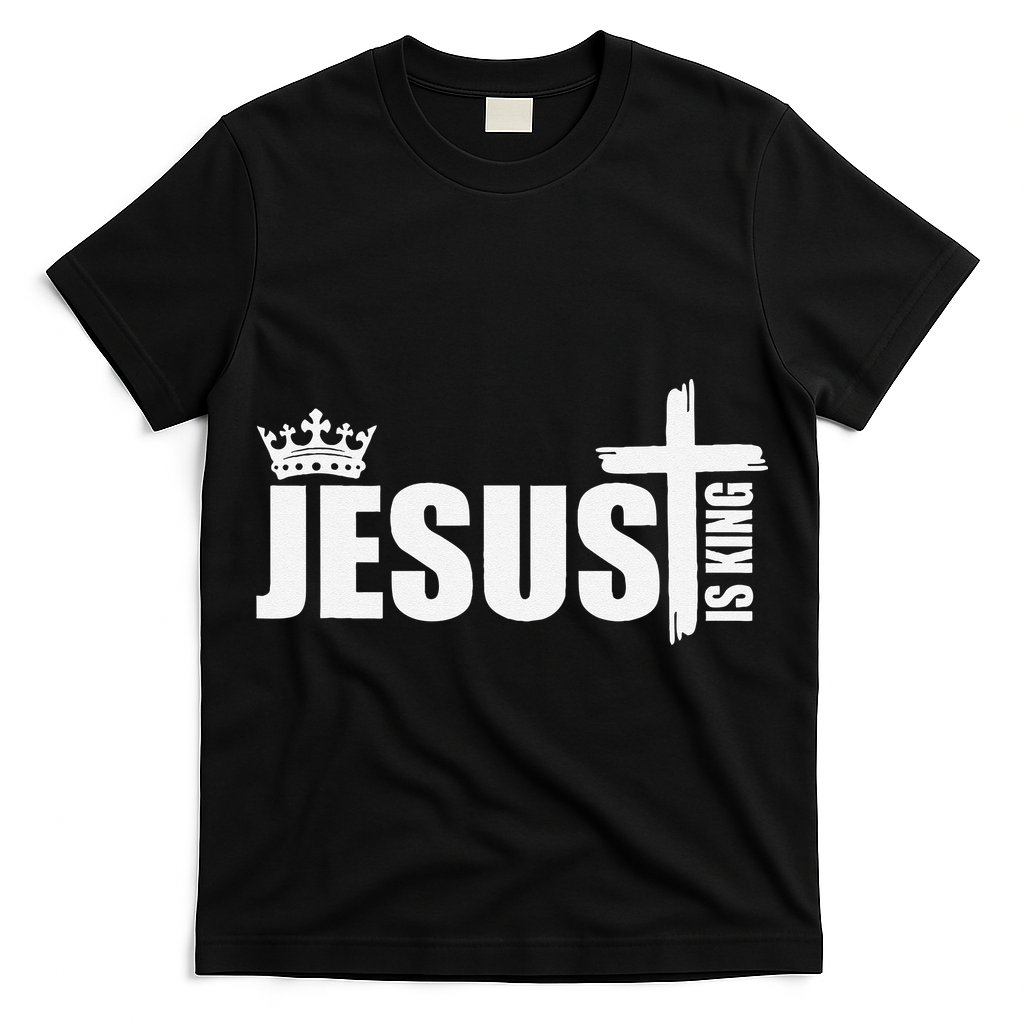 Jesus Is King Simple Crown Logo T-Shirt