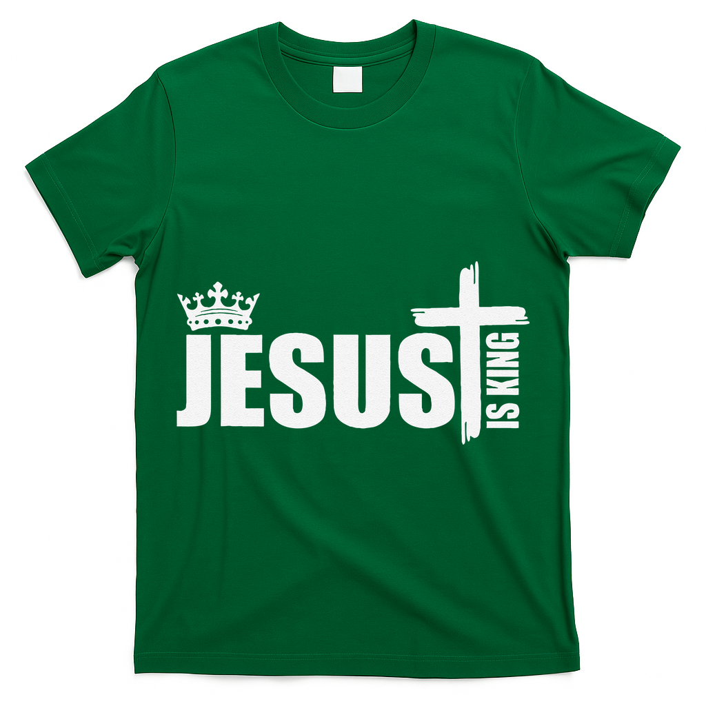 Jesus Is King Simple Crown Logo T-Shirt