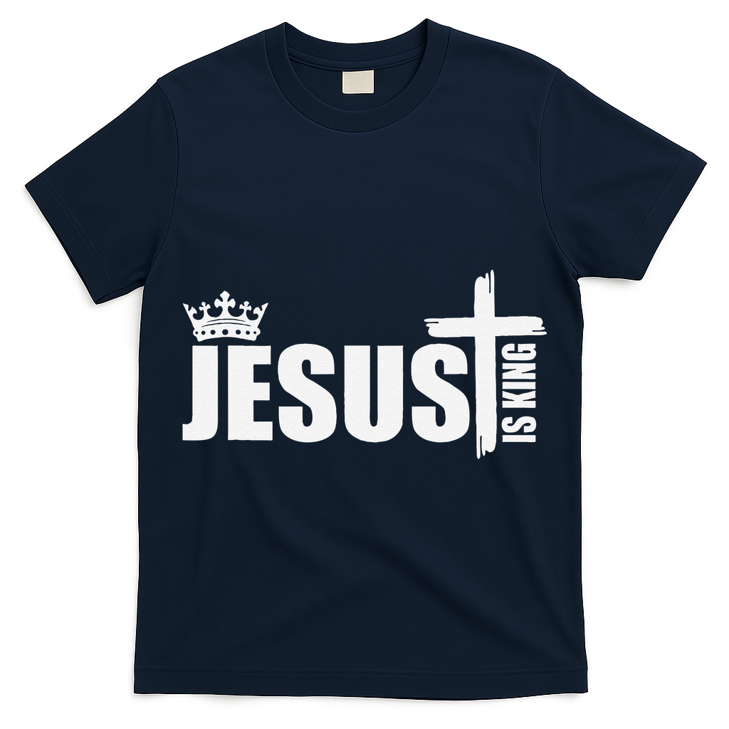 Jesus Is King Simple Crown Logo T-Shirt