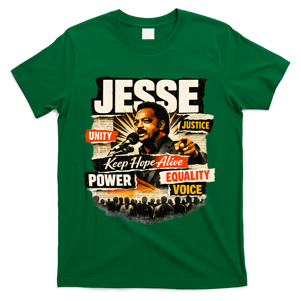 JESSE JACKSON KEEP HOPE ALIVE COLLAGE T-Shirt