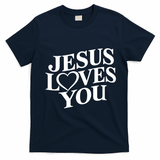 Jesus Loves You T-Shirt - Navy Blue