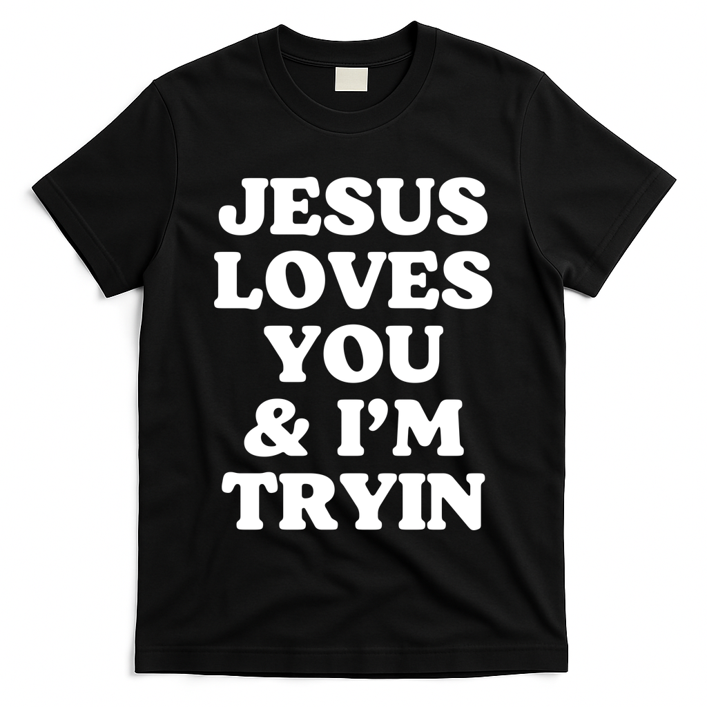 Jesus Loves You And Im Tryin {Trying) T-Shirt