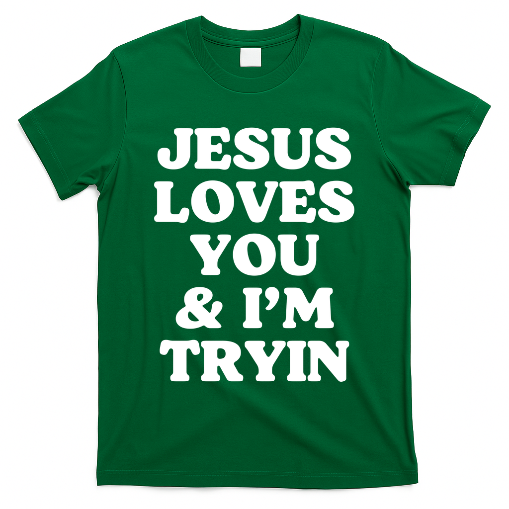 Jesus Loves You And Im Tryin {Trying) T-Shirt
