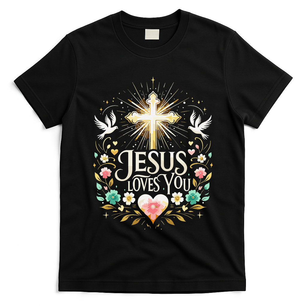 Jesus Loves You Faith Religious Catholic Christian Pastor T-Shirt