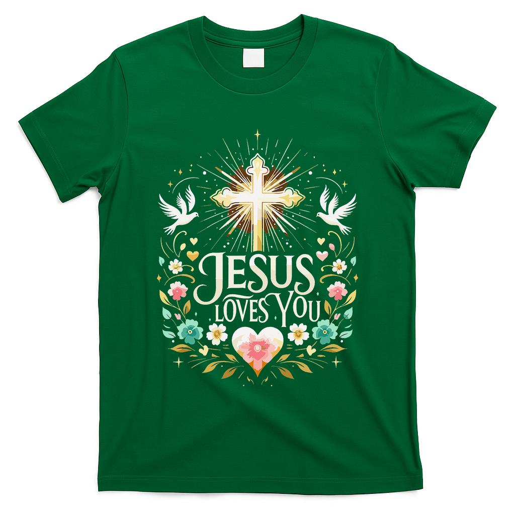 Jesus Loves You Faith Religious Catholic Christian Pastor T-Shirt