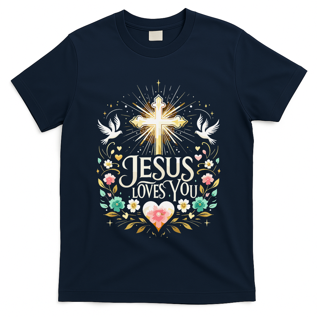Jesus Loves You Faith Religious Catholic Christian Pastor T-Shirt