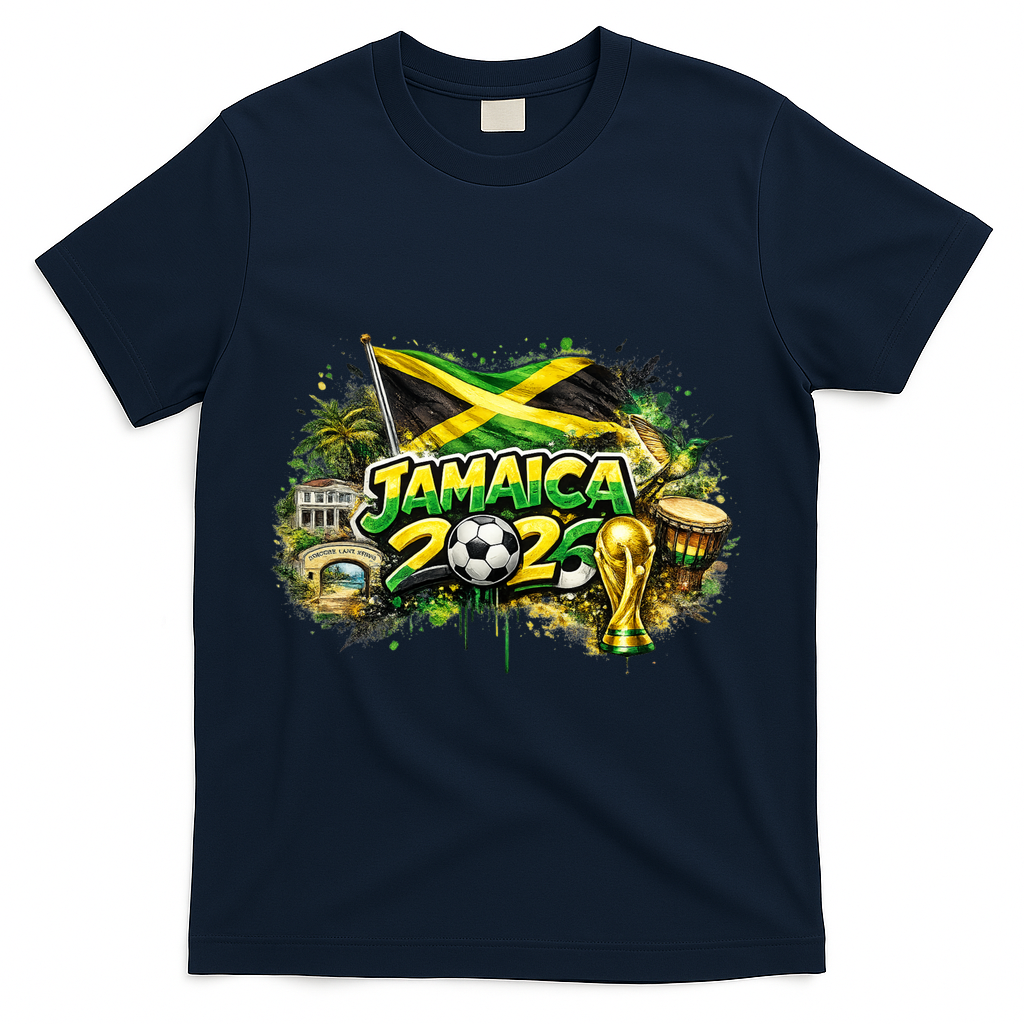 JAMAICA North America Soccer Tournament 2026 T-Shirt - Navy