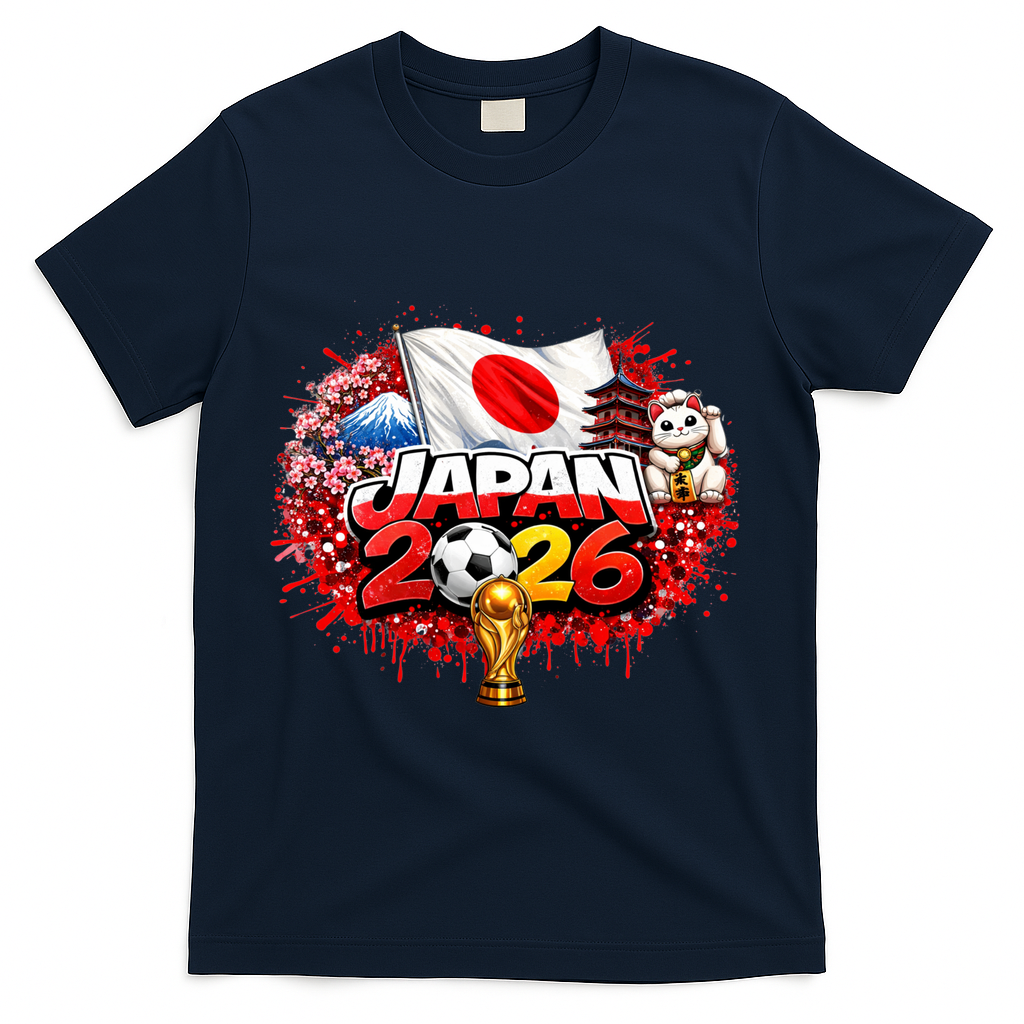 Japan North America Soccer Tournament 2026 T-Shirt - Navy