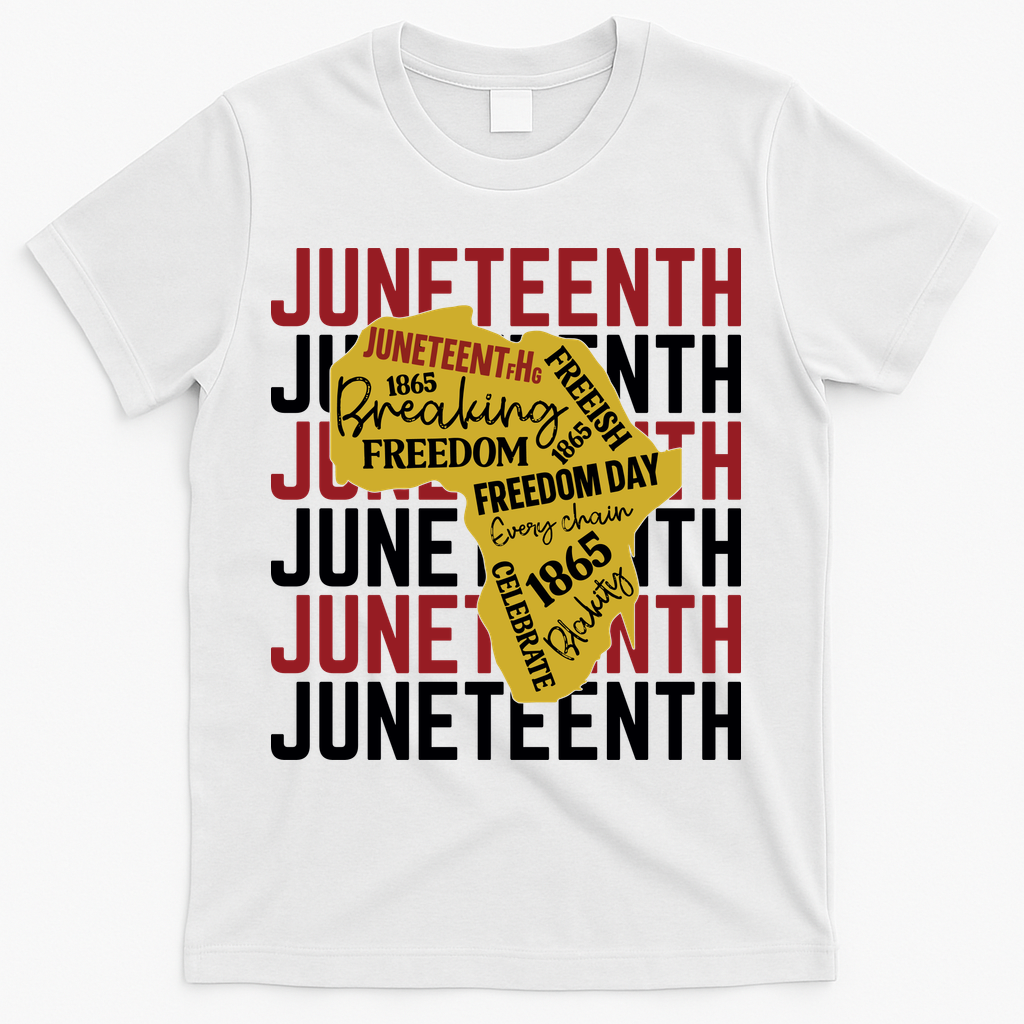 Juneteenth Pride Freedom Black History T-Shirt - White