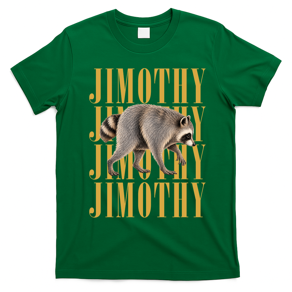 Jimothy Raccoon T-Shirt - Irish Green
