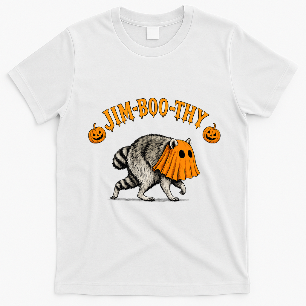 Jimothy Raccoon Jim-Boo-Thy Halloween T-Shirt - White