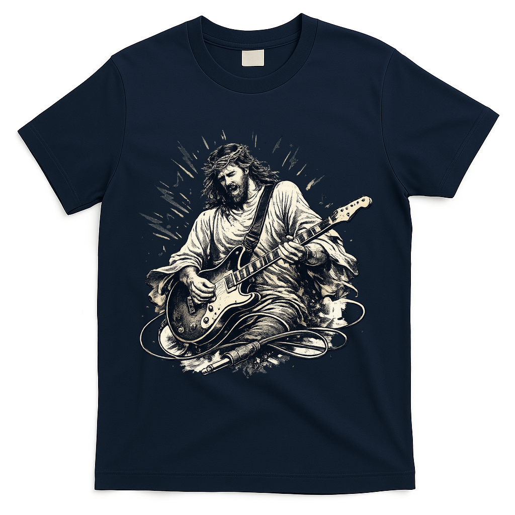 Jesus Rocks T-Shirt - Navy