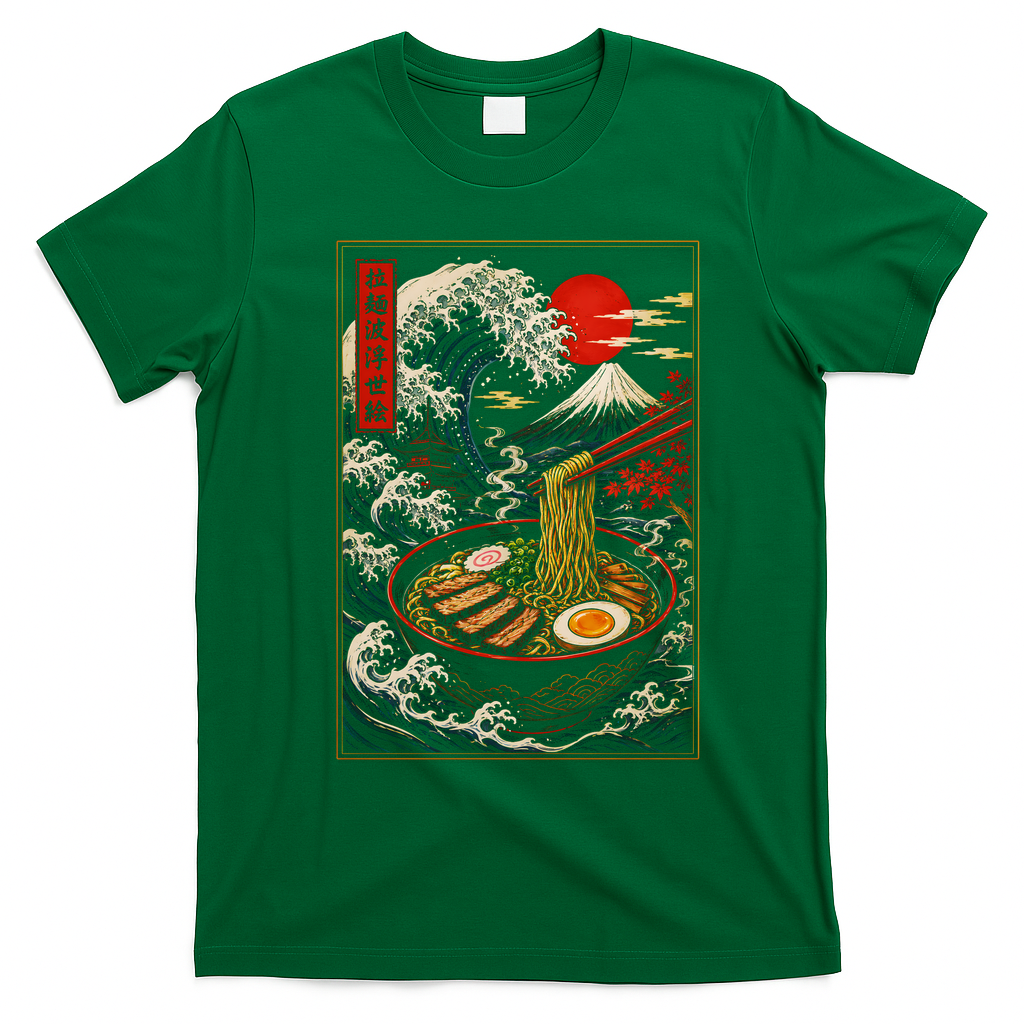Japanese Ramen Kawaii Anime T-Shirt - Irish Green